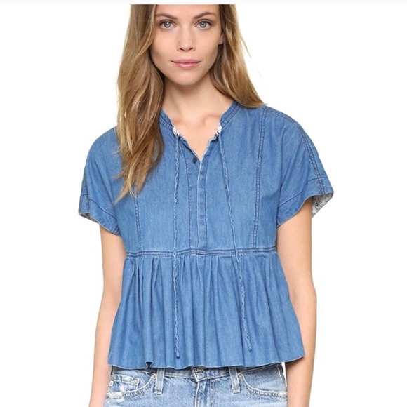 Rebecca Taylor denim top - Picture 1 of 5